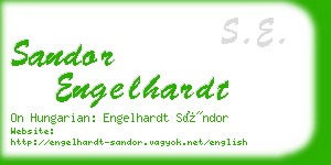 sandor engelhardt business card